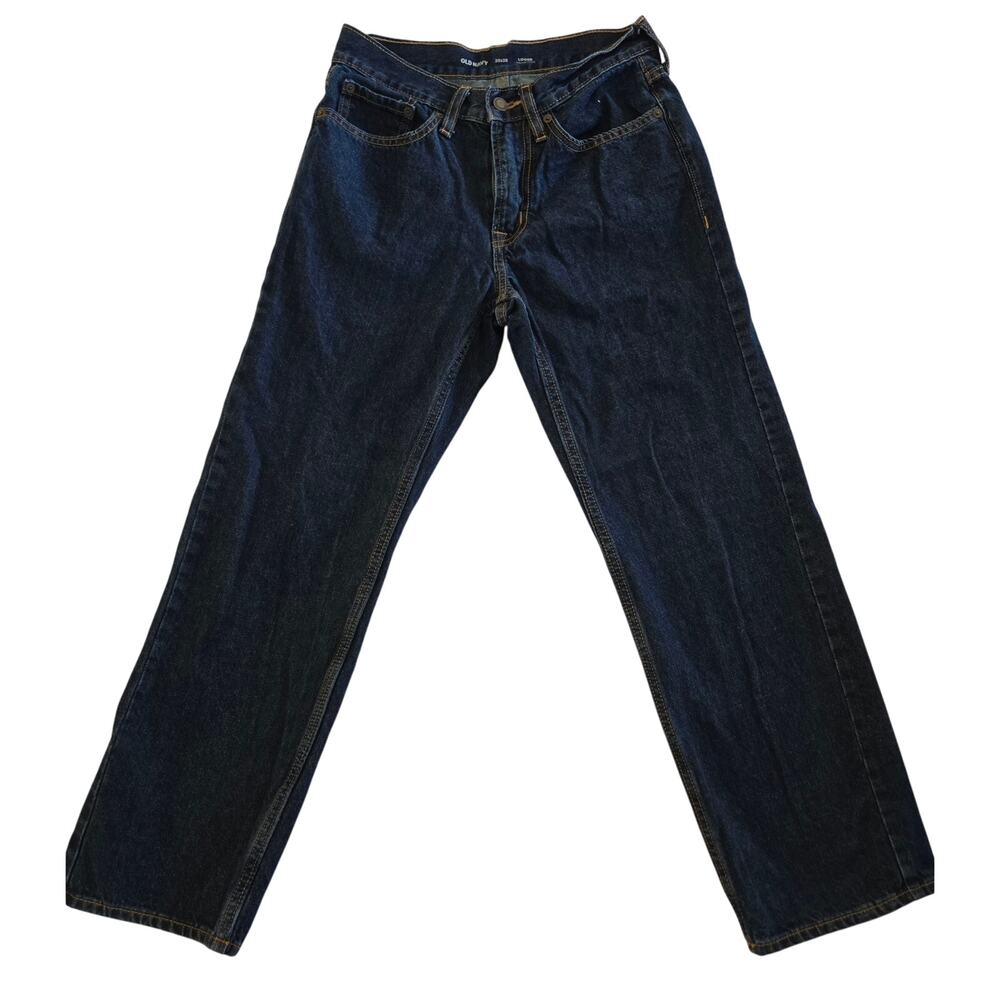 Old Navy Mens Loose Fit Jeans Dark Wash Denim Size 28x28